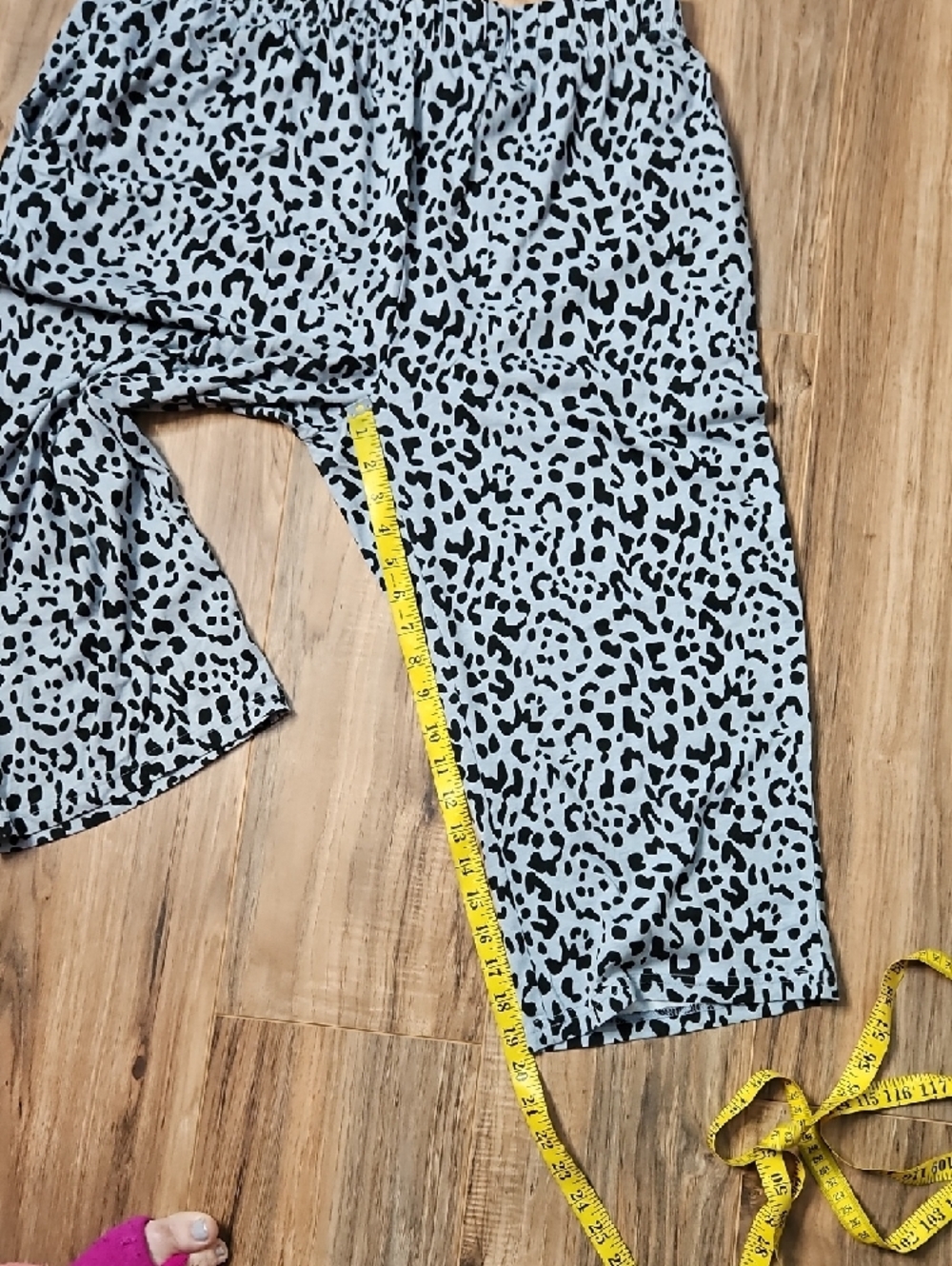 Tugege Leopard Print Short Sleeve Pajama Set - Black on White 12/14 - Picture 14 of 15
